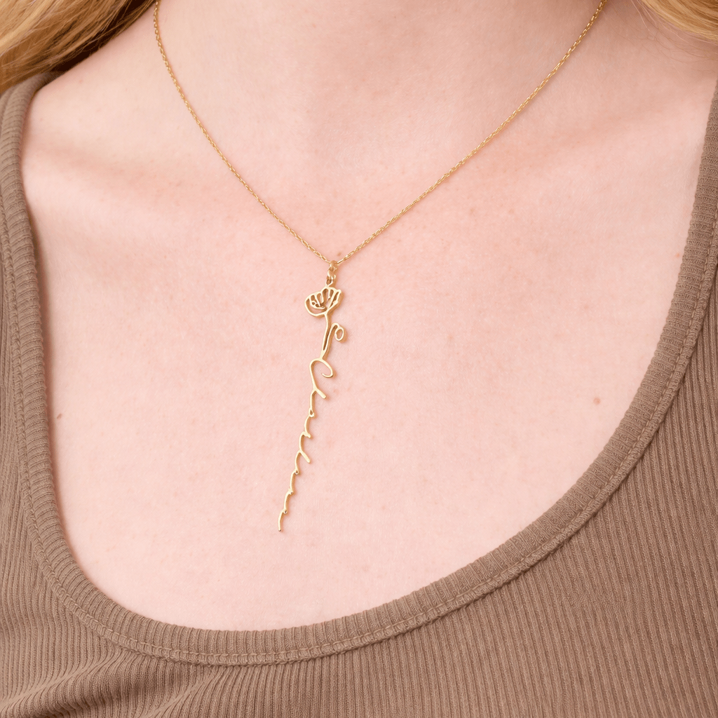 Collana Nome & Fiore di Nascita - ALMAGIOIELLI