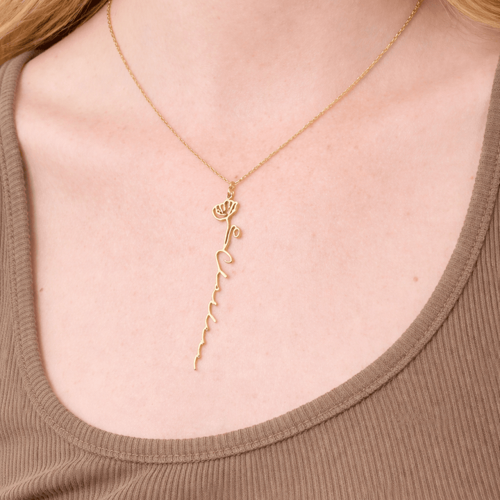 Collana Nome & Fiore di Nascita - ALMAGIOIELLI