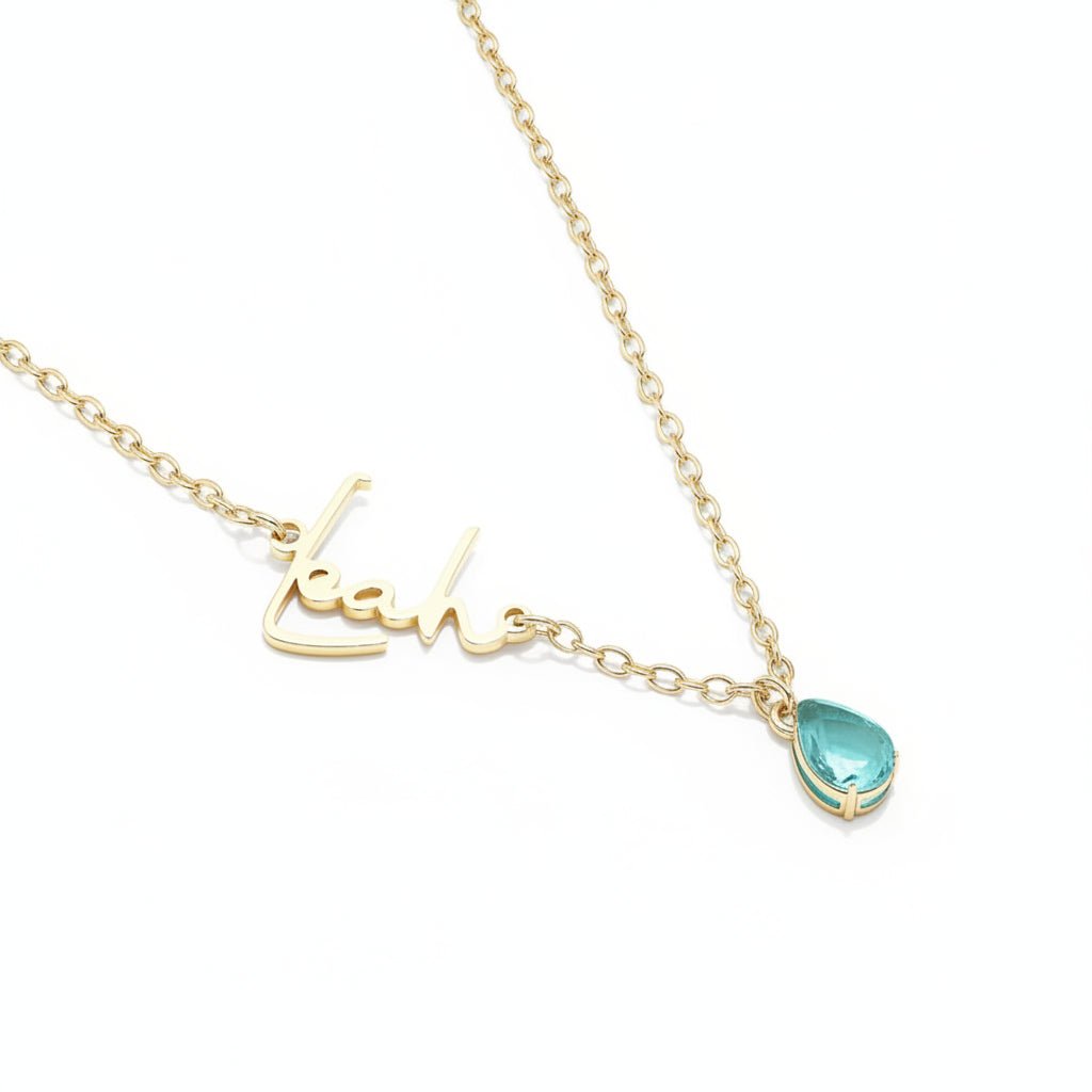 Collana Personalizzata con Nome e Pietra di Nascita - ALMAGIOIELLI