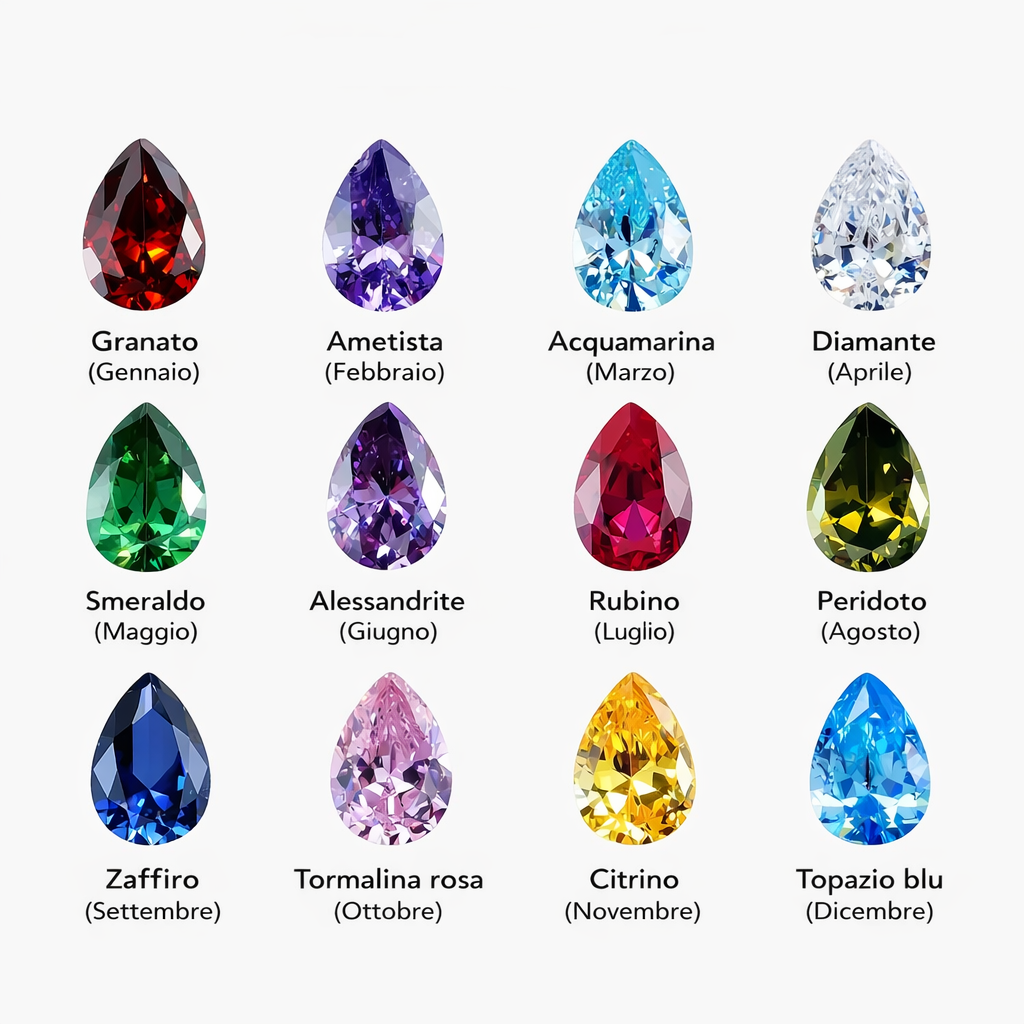 Collana Personalizzata con Nome e Pietra di Nascita - ALMAGIOIELLI