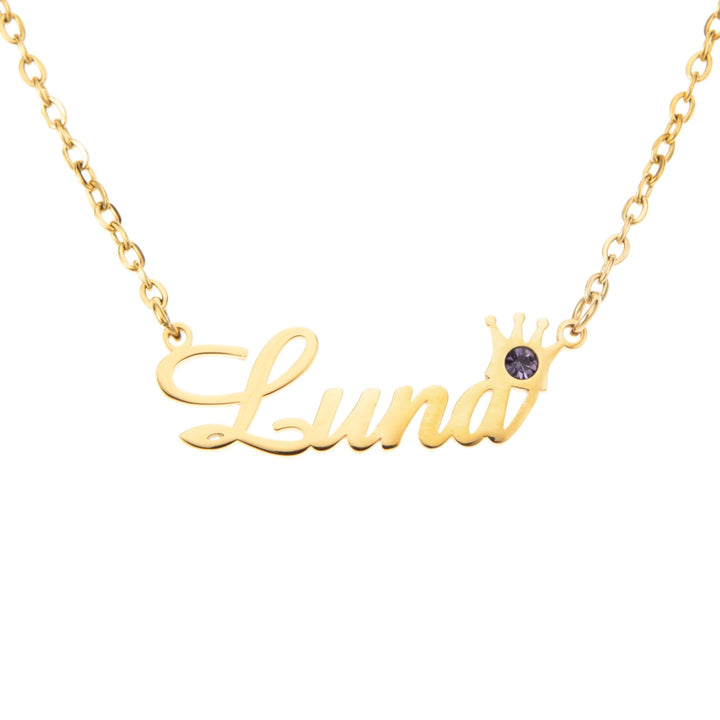 Crown Necklace with Birthstone - ALMAGIOIELLI