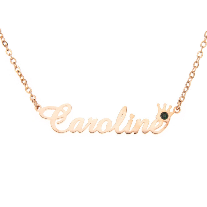 Crown Necklace with Birthstone - ALMAGIOIELLI