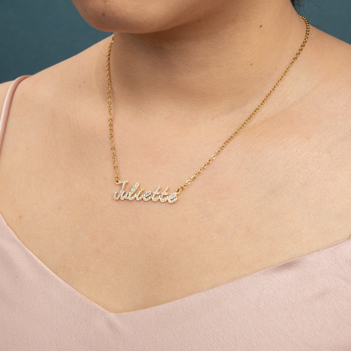 Crystal Name Necklace - ALMAGIOIELLI