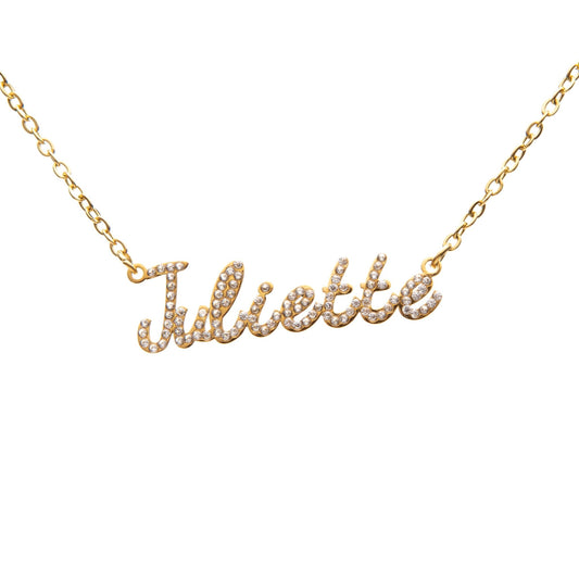 Crystal Name Necklace - ALMAGIOIELLI