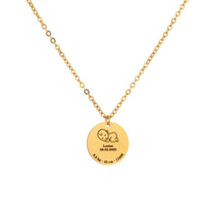 Custom Baby Birth Details Necklace – Engraved Pendant - ALMAGIOIELLI