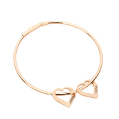 Custom Heart Bangle Bracelet - ALMAGIOIELLI