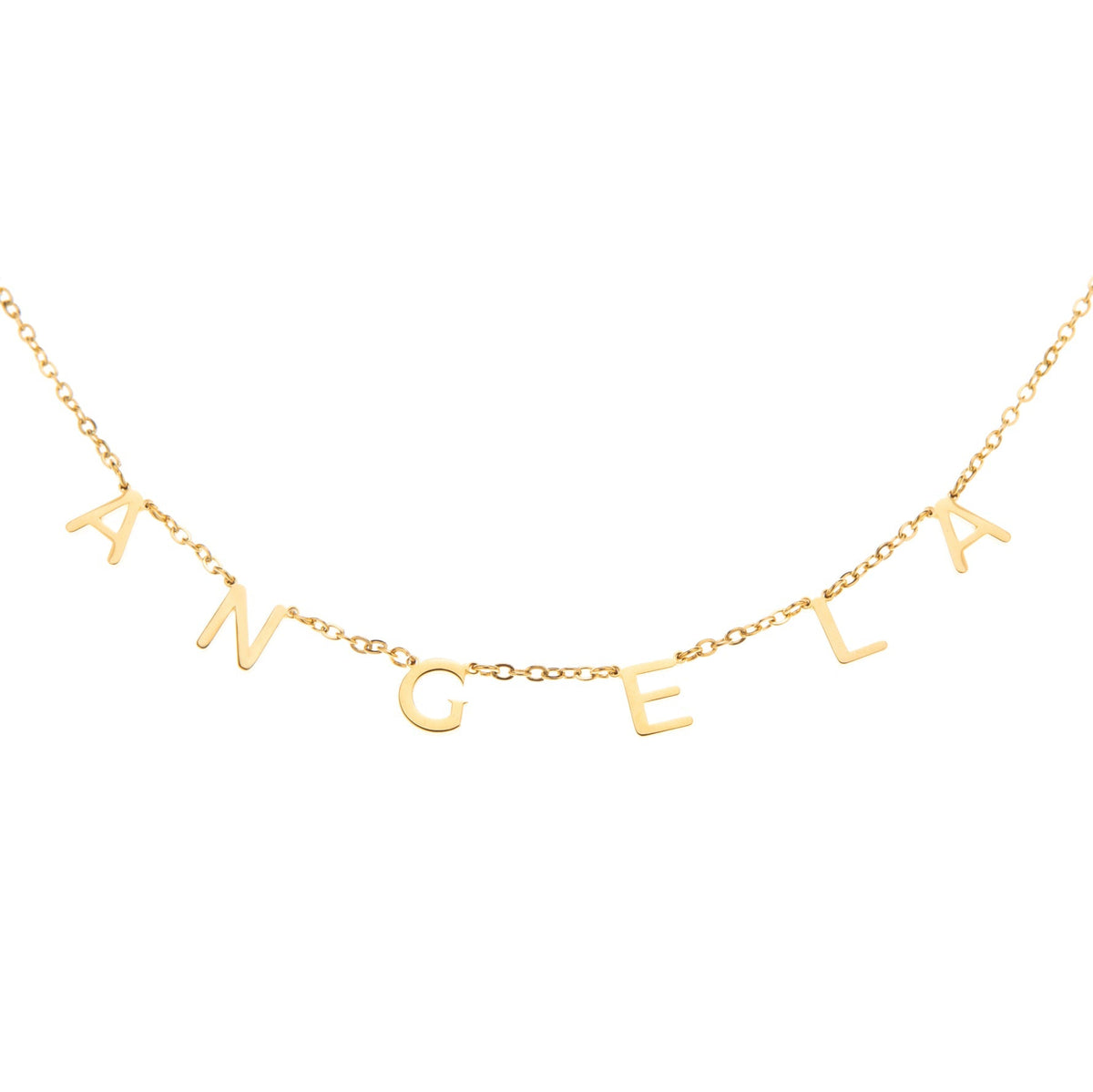 Custom Initial Name Necklace - ALMAGIOIELLI