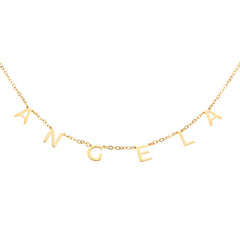 Custom Initial Name Necklace - ALMAGIOIELLI