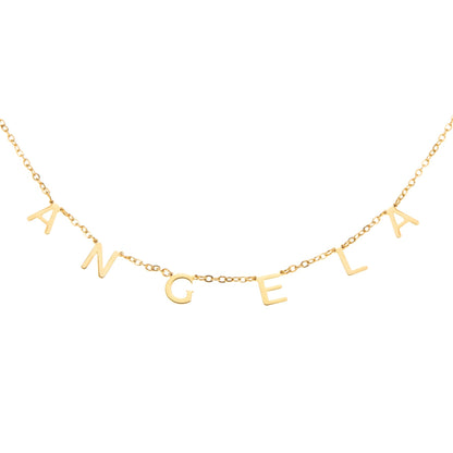 Custom Initial Name Necklace - ALMAGIOIELLI