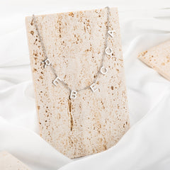 Custom Initial Name Necklace - ALMAGIOIELLI