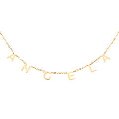 Custom Initial Name Necklace - ALMAGIOIELLI