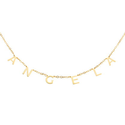 Custom Initial Name Necklace - ALMAGIOIELLI