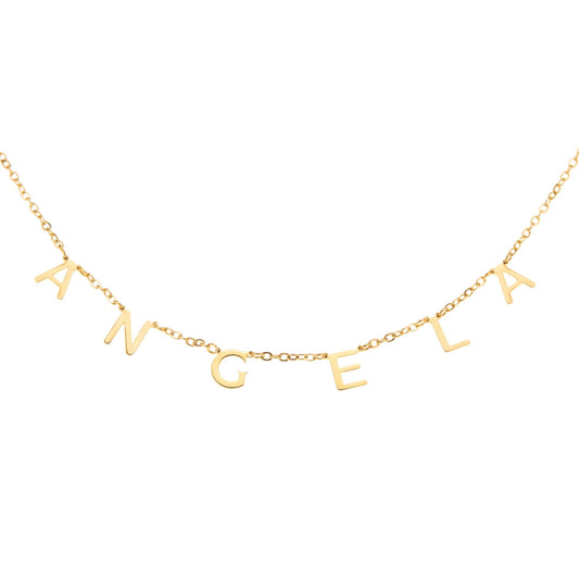 Custom Initial Name Necklace - ALMAGIOIELLI