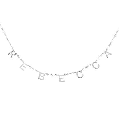 Custom Initial Name Necklace - ALMAGIOIELLI