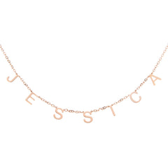 Custom Initial Name Necklace - ALMAGIOIELLI