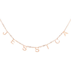 Custom Initial Name Necklace - ALMAGIOIELLI