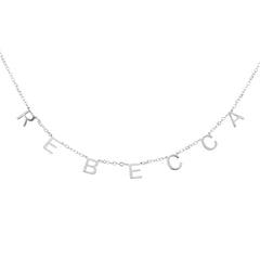 Custom Initial Name Necklace - ALMAGIOIELLI
