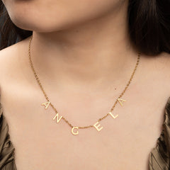Custom Initial Name Necklace - ALMAGIOIELLI