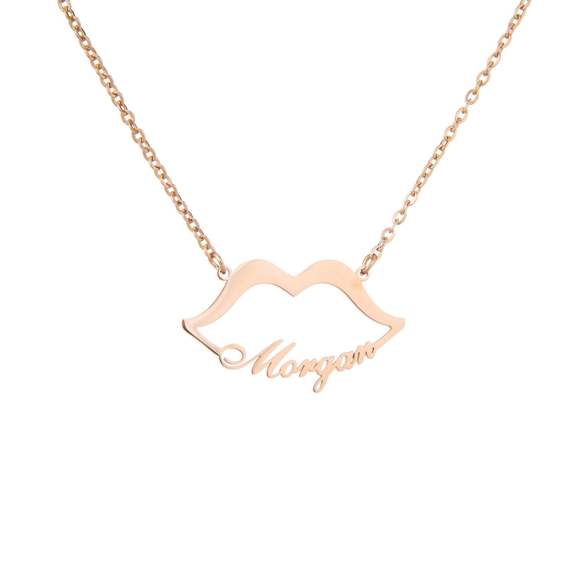 Custom Lips Name Necklace – Engraved Pendant - ALMAGIOIELLI