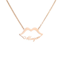 Custom Lips Name Necklace – Engraved Pendant - ALMAGIOIELLI