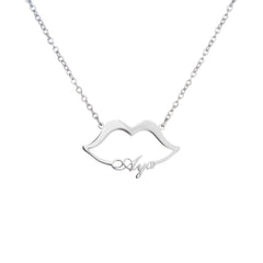 Custom Lips Name Necklace – Engraved Pendant - ALMAGIOIELLI