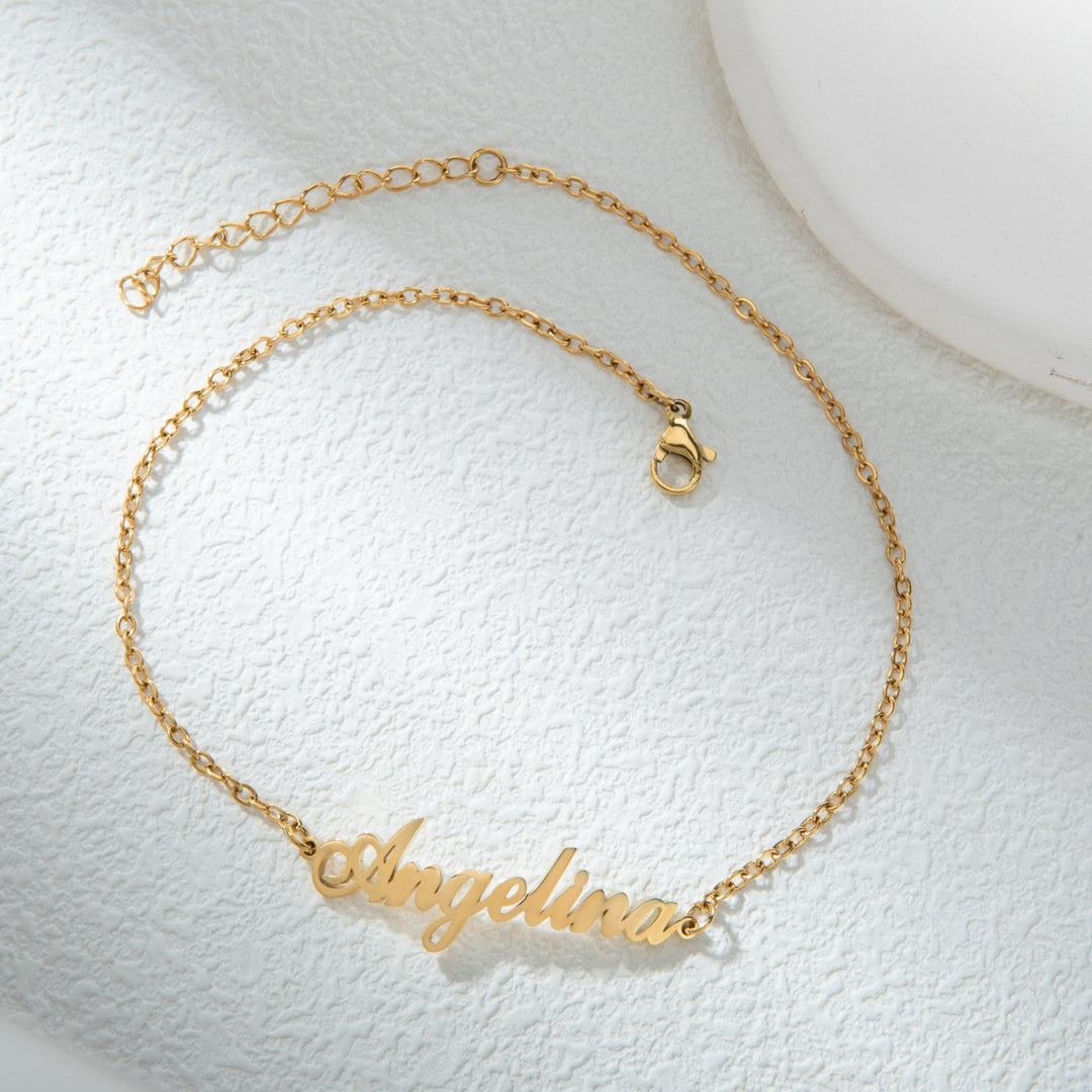 Custom Name Chain Anklet - ALMAGIOIELLI