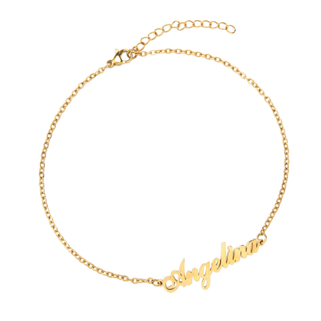 Custom Name Chain Anklet - ALMAGIOIELLI
