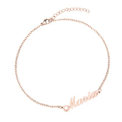 Custom Name Chain Anklet - ALMAGIOIELLI