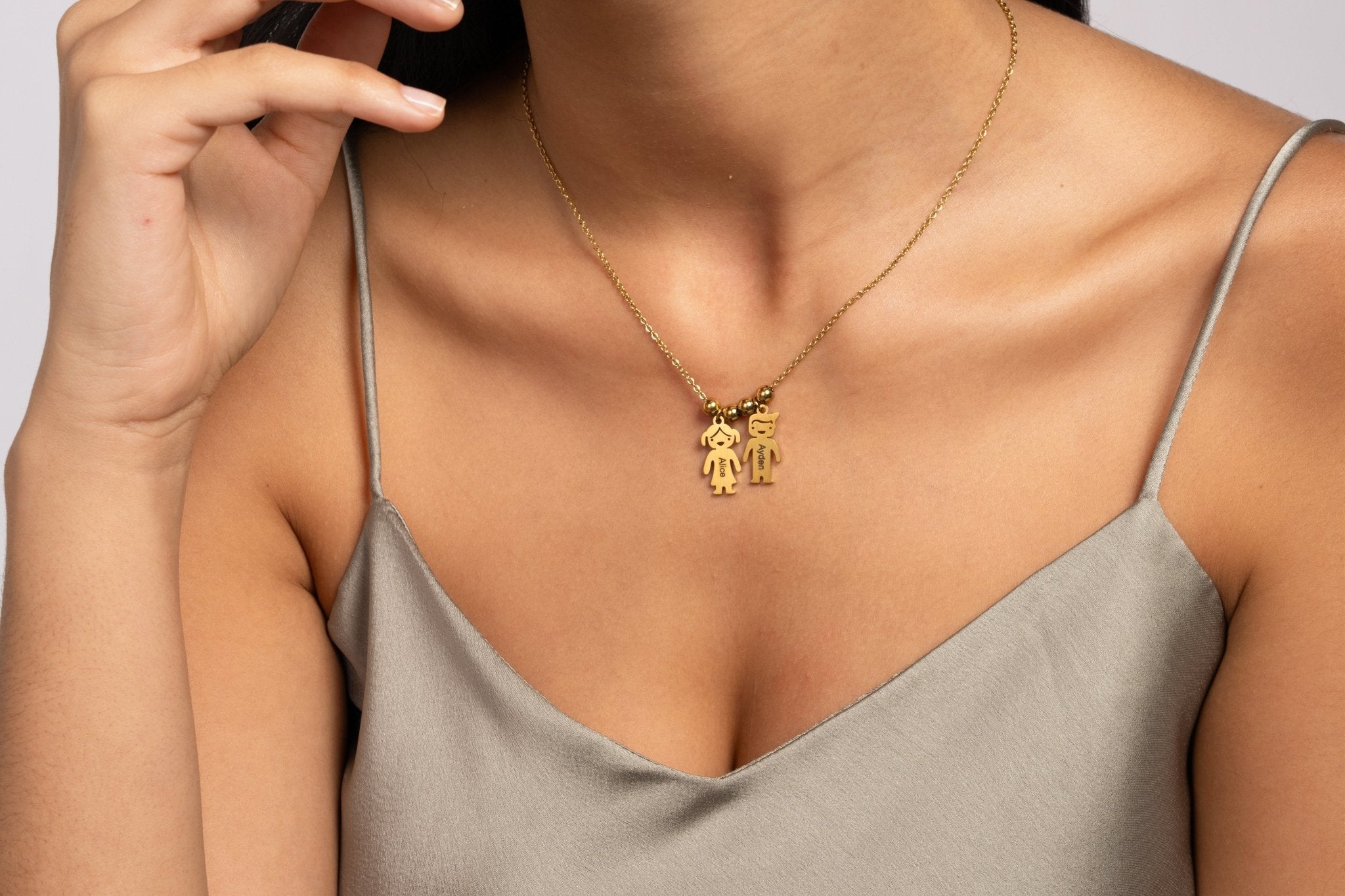 Custom Name Necklace Children Girls Boys Pendant - ALMAGIOIELLI