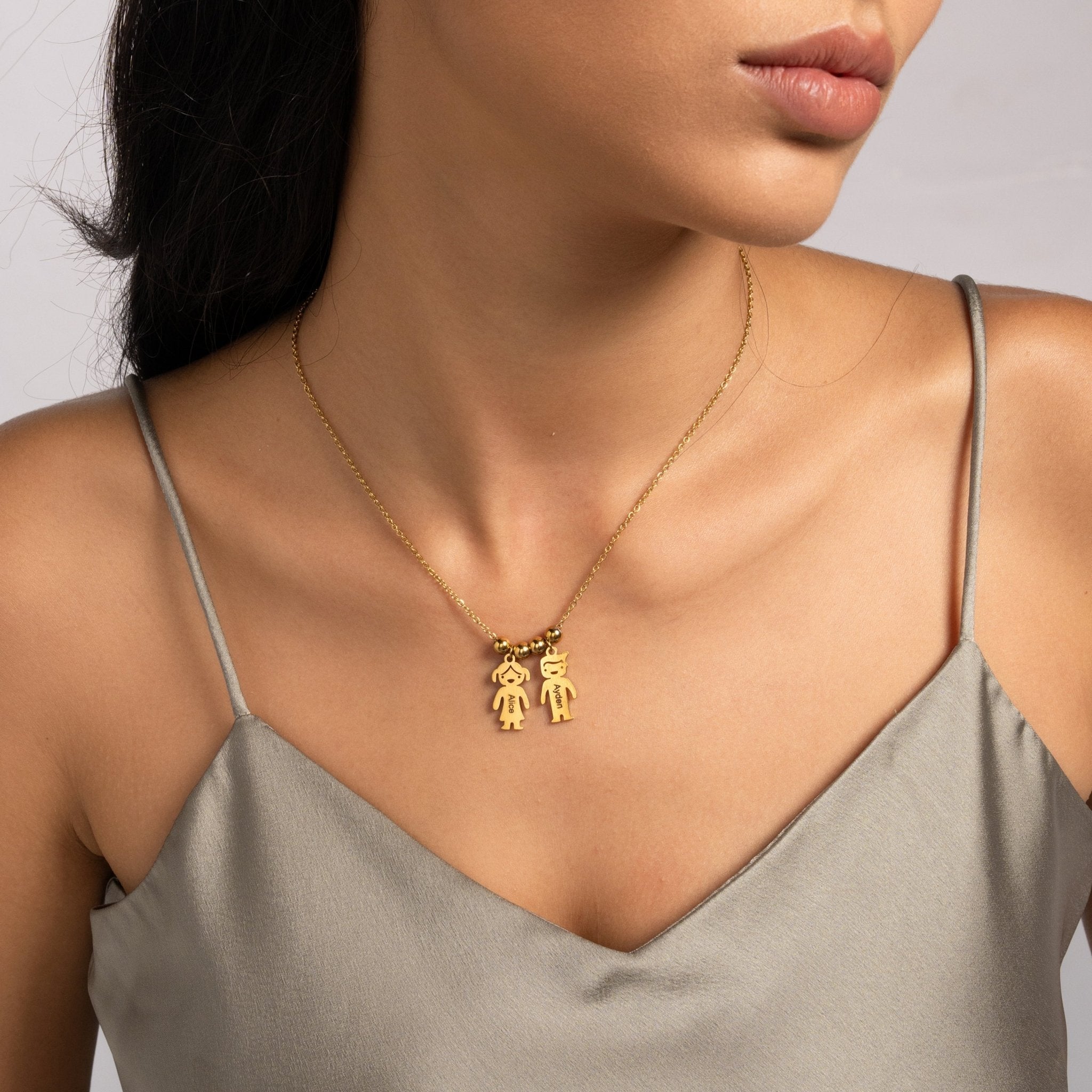 Custom Name Necklace Children Girls Boys Pendant - ALMAGIOIELLI