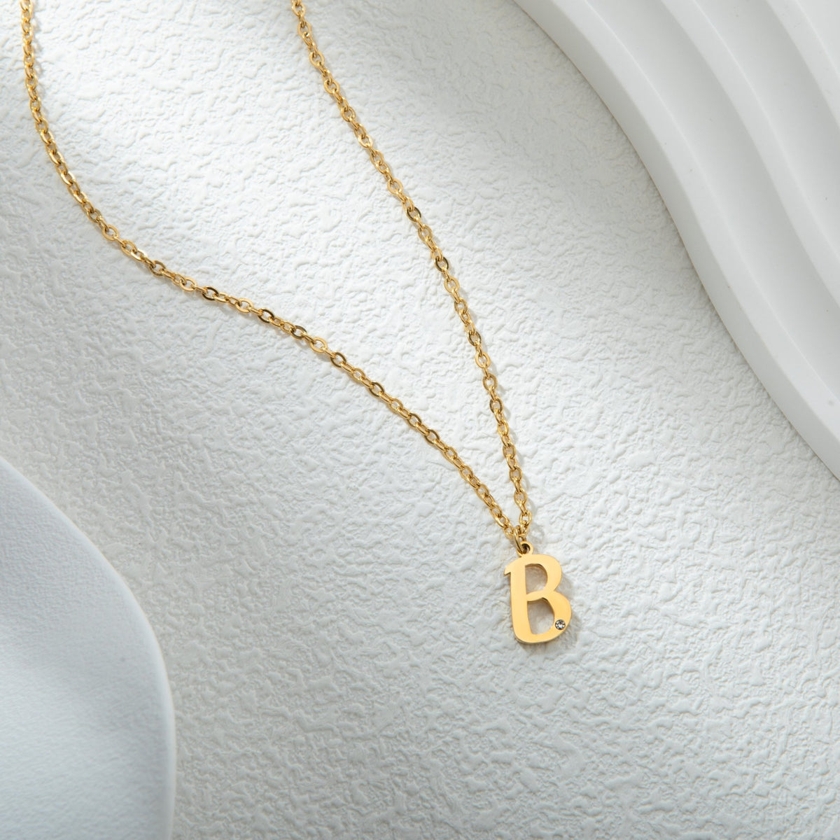 Diamond Initial Pendant - ALMAGIOIELLI