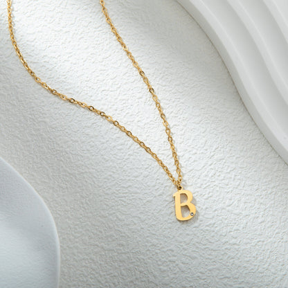 Diamond Initial Pendant - ALMAGIOIELLI