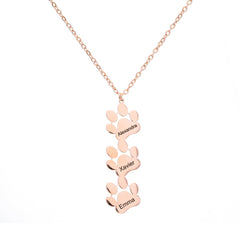 Dog and Cat Paw Necklace Pendant - ALMAGIOIELLI