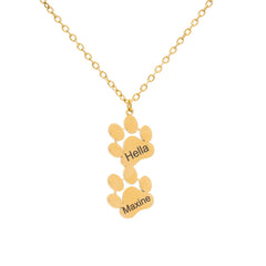 Dog and Cat Paw Necklace Pendant - ALMAGIOIELLI