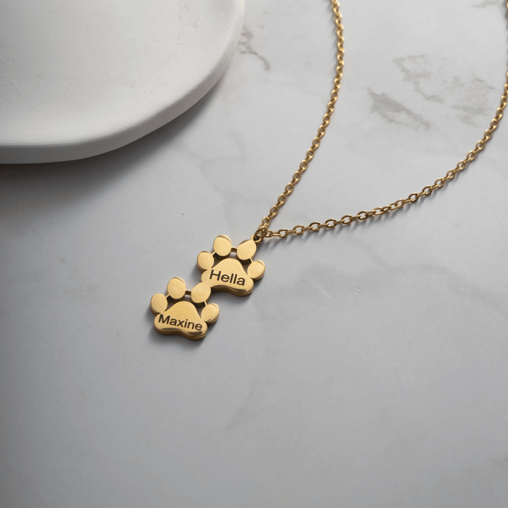 Dog and Cat Paw Necklace Pendant - ALMAGIOIELLI