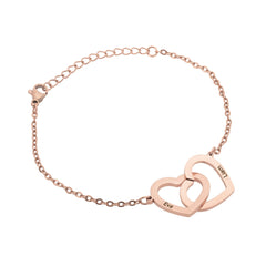 Double Heart Bracelet/Anklet - ALMAGIOIELLI