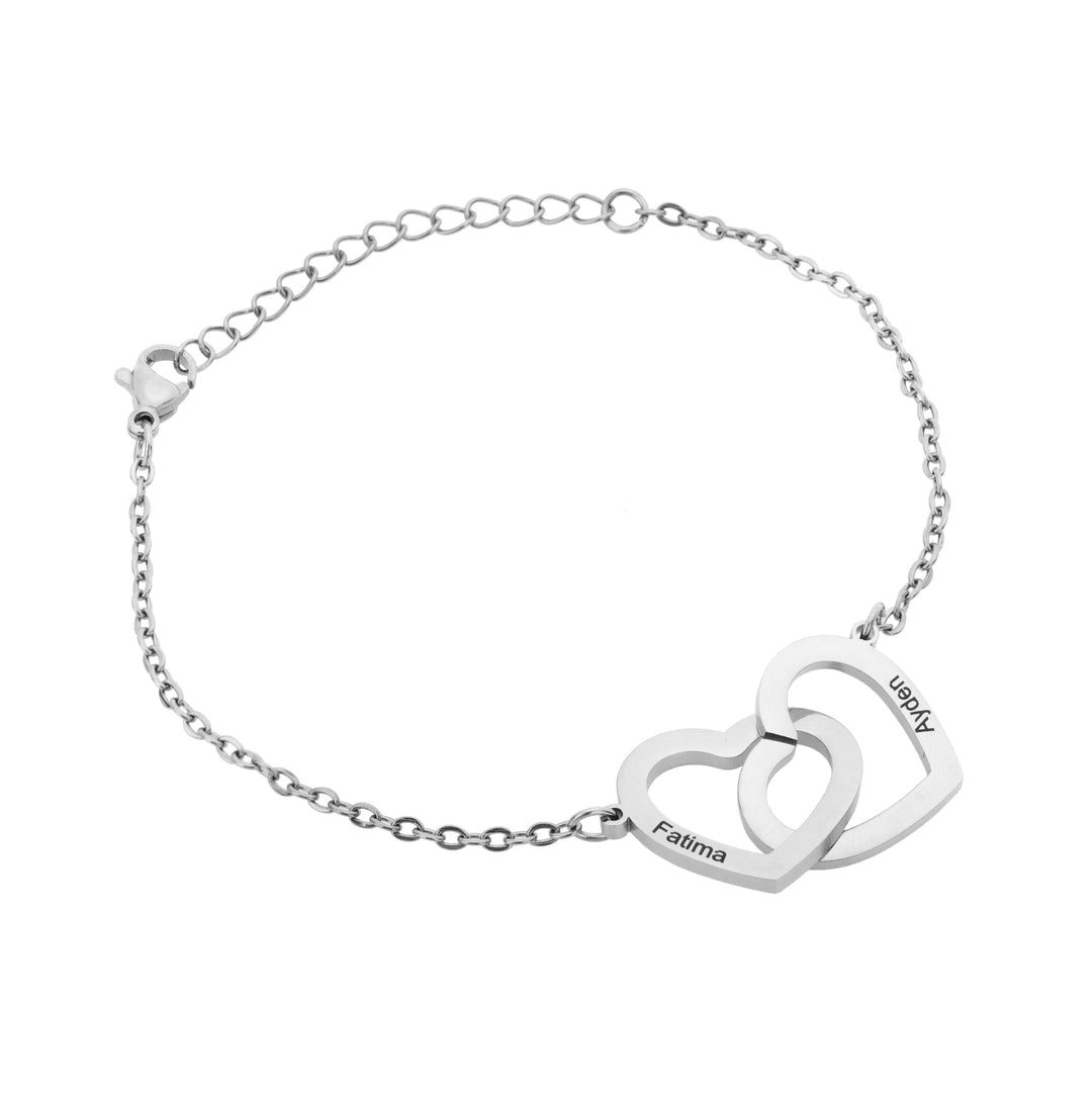 Double Heart Bracelet/Anklet - ALMAGIOIELLI