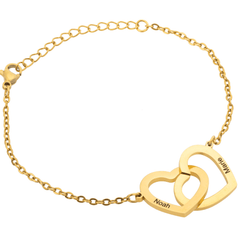 Double Heart Bracelet/Anklet - ALMAGIOIELLI
