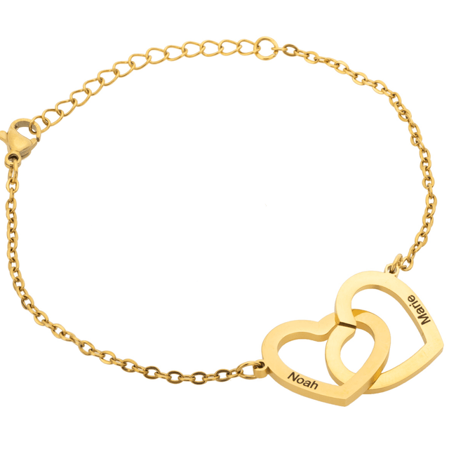 Pulsera de doble corazón
