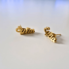 Double Name Personalized Earrings - ALMAGIOIELLI