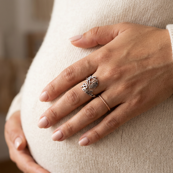 Anello Nome & Fiore di Nascita