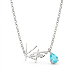 Name and Birthstone Necklace