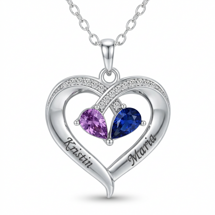Collana Amore Eterno - Incisione + Pietra di nascita