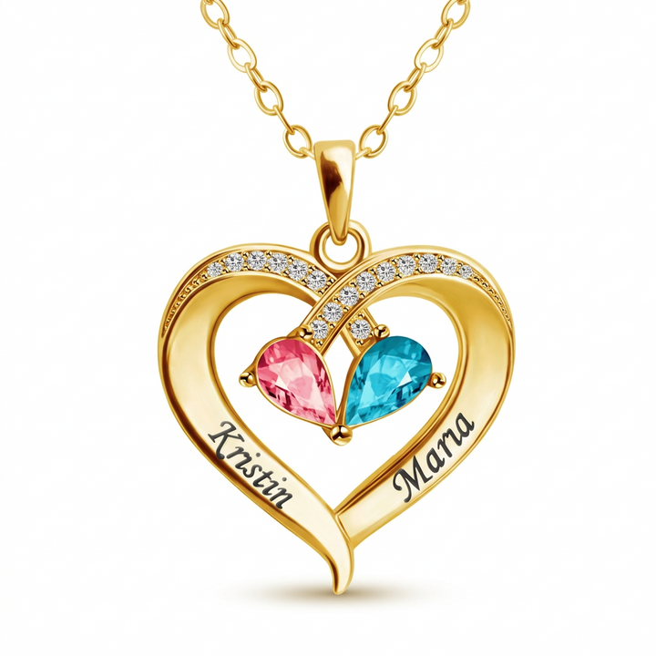 Collana Amore Eterno - Incisione + Pietra di nascita