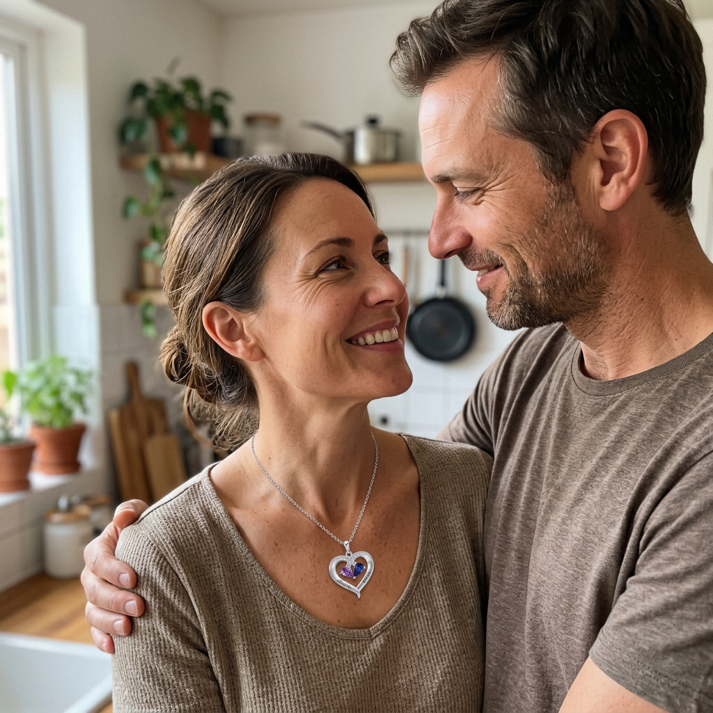Collana Amore Eterno - Incisione + Pietra di nascita