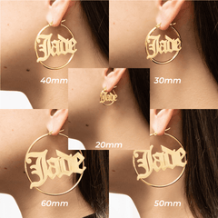 Gothic Hoop Earrings - ALMAGIOIELLI