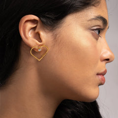 Heart and Crystal Earrings - ALMAGIOIELLI