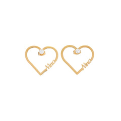 Heart and Crystal Earrings - ALMAGIOIELLI