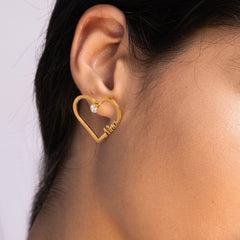 Heart and Crystal Earrings - ALMAGIOIELLI