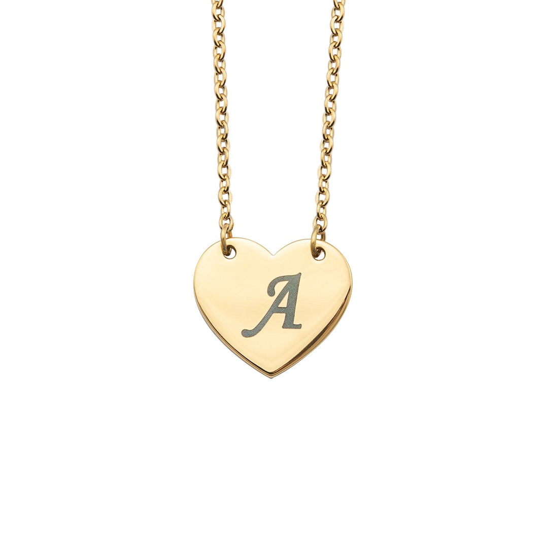 Heart Custom Initial Pendant - ALMAGIOIELLI
